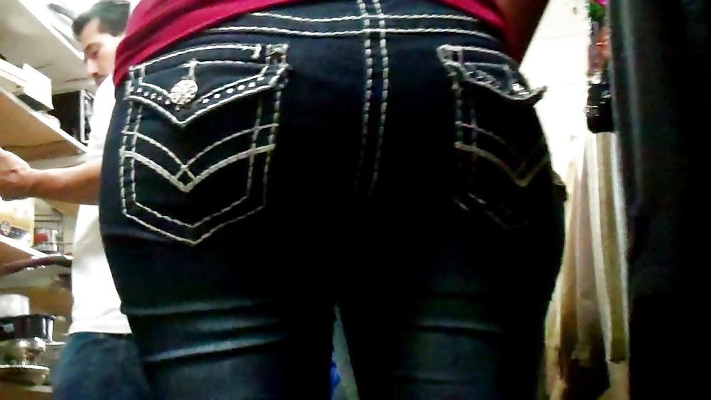 25P Butts & Ass in blue jeans looking tight