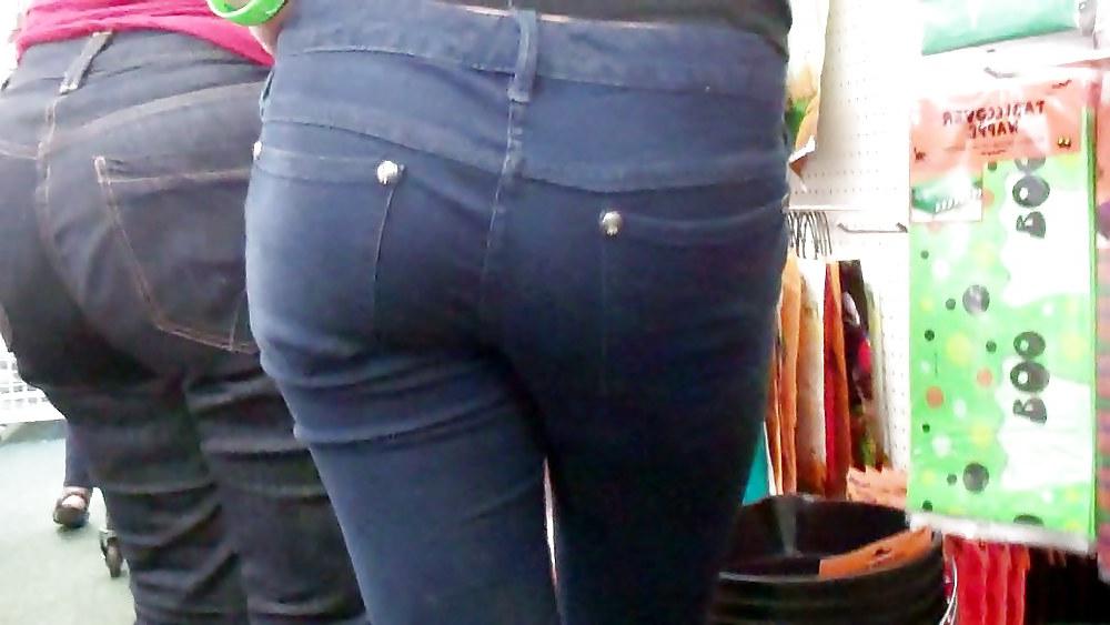 25P Butts & Ass in blue jeans looking tight