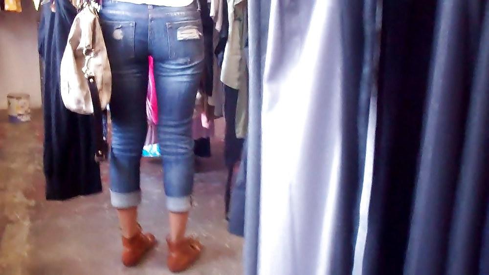 25P Butts & Ass in blue jeans looking tight