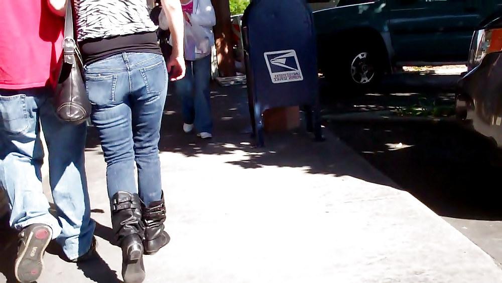25P Butts & Ass in blue jeans looking tight