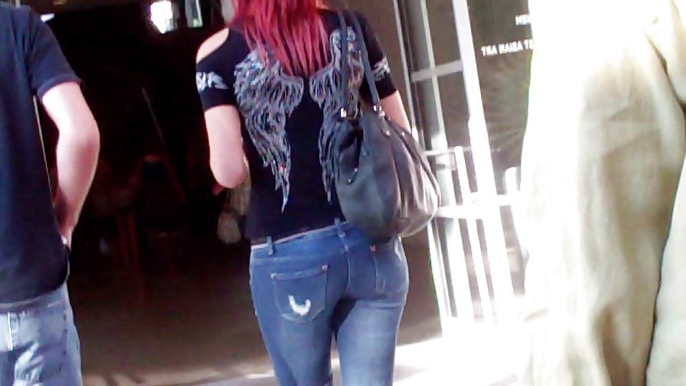 25P Butts & Ass in blue jeans looking tight