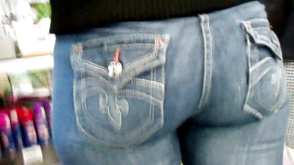 25P Butts & Ass in blue jeans looking tight