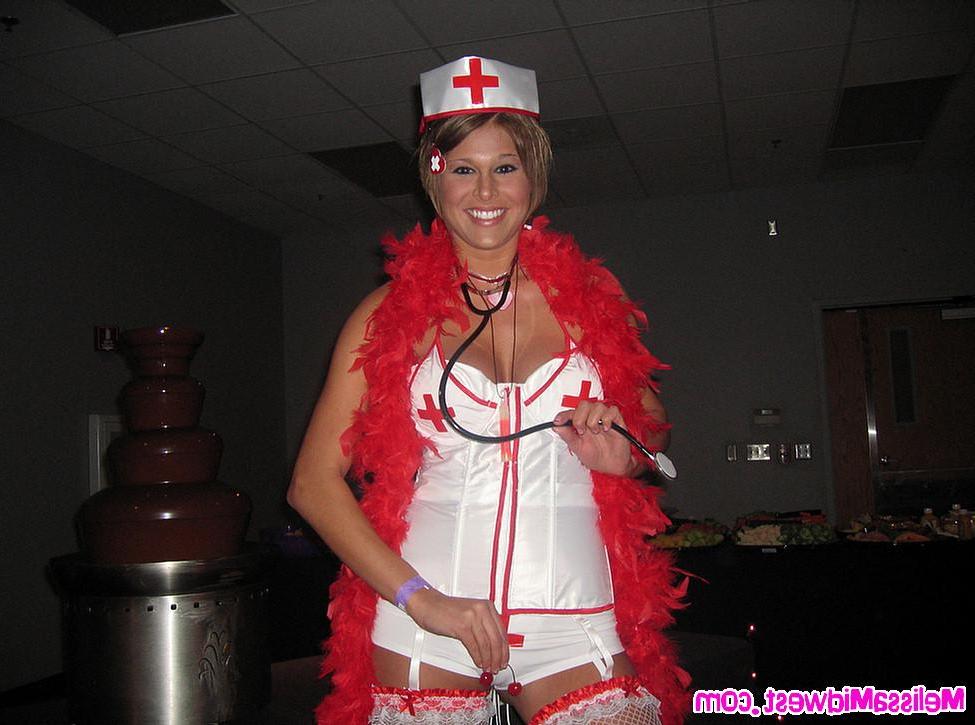 20P Pictures of teen Melissa Midwest getting stuffed on halloween