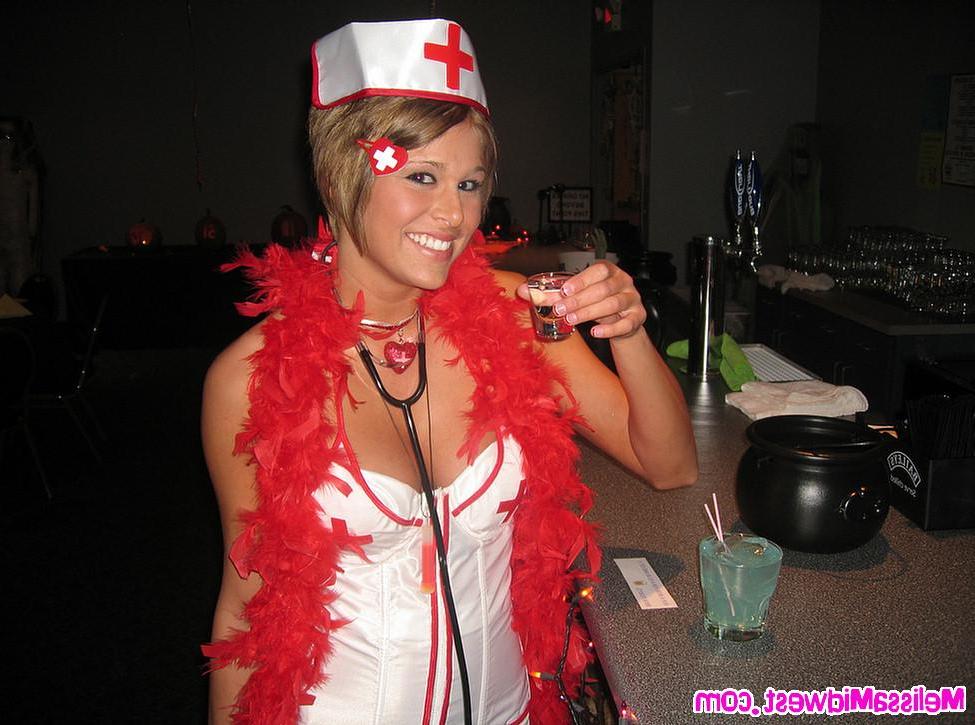 20P Pictures of teen Melissa Midwest getting stuffed on halloween