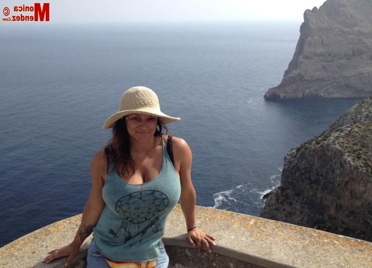 15P Busty babe Monica Mendez shares some candids from her vacation