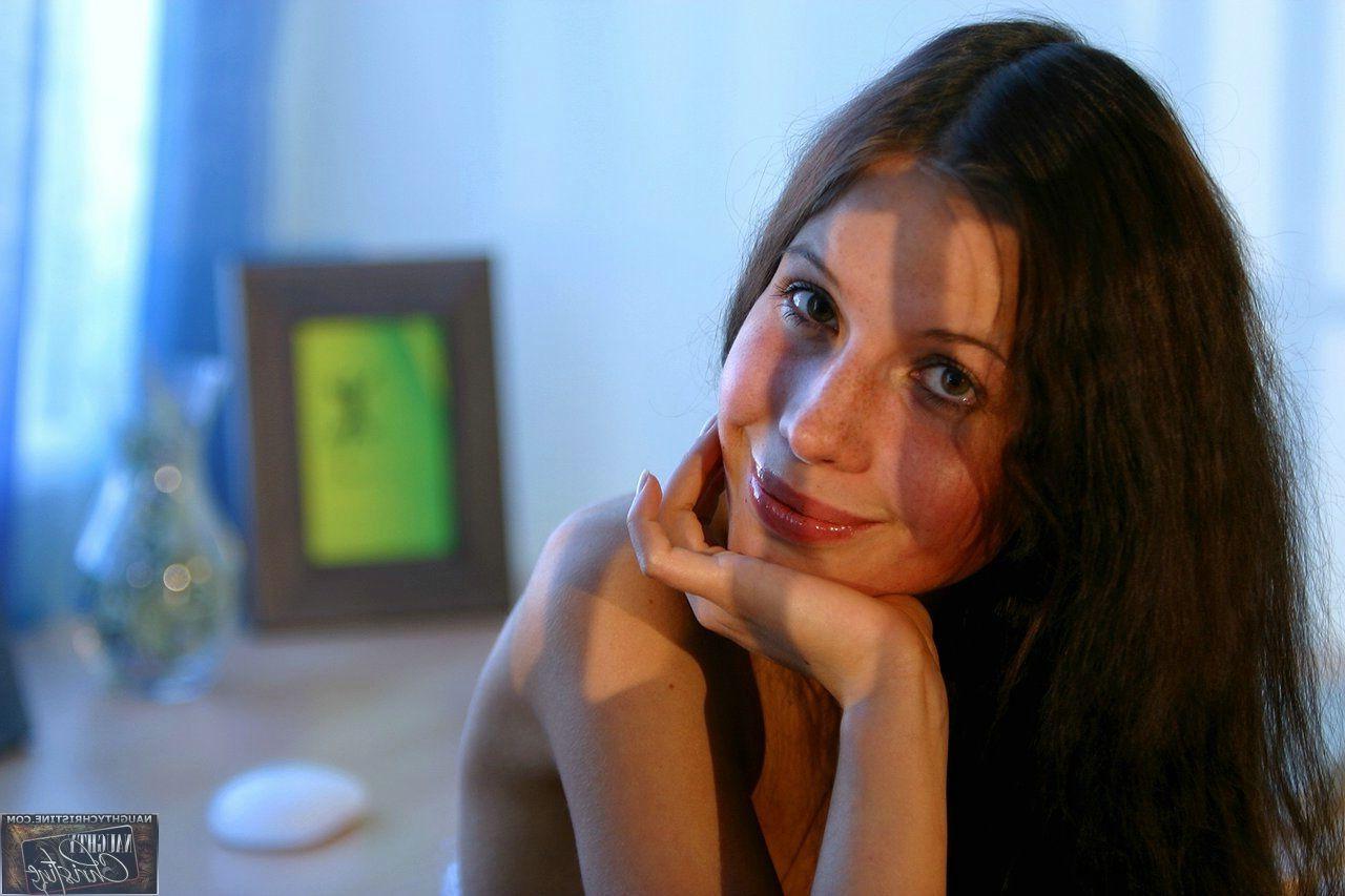 15P Pictures of teen star Naughty Christine teasing with her beauty