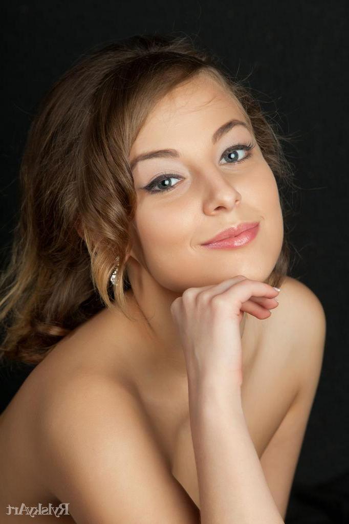 16P Brunette teen Nikia A strips out of her pretty dress