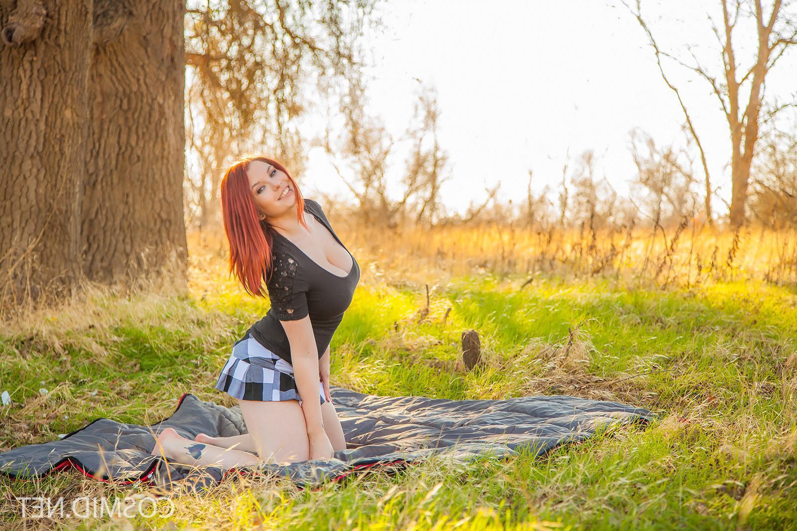 16P Busty redhead teen Raven wants you to join her for a private picnic