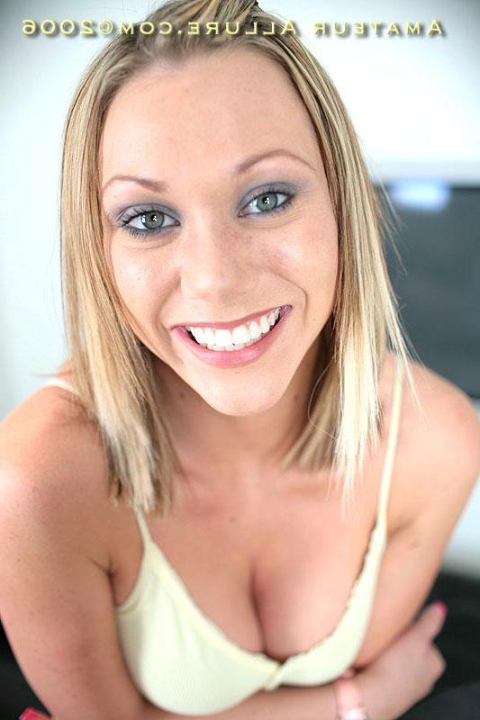 16P Blonde beauty Sammy Sin poses and then swallows a cock