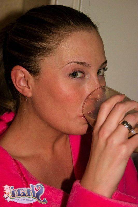14P Pictures of teen babe Shai West being naughty with the chocolate syrup