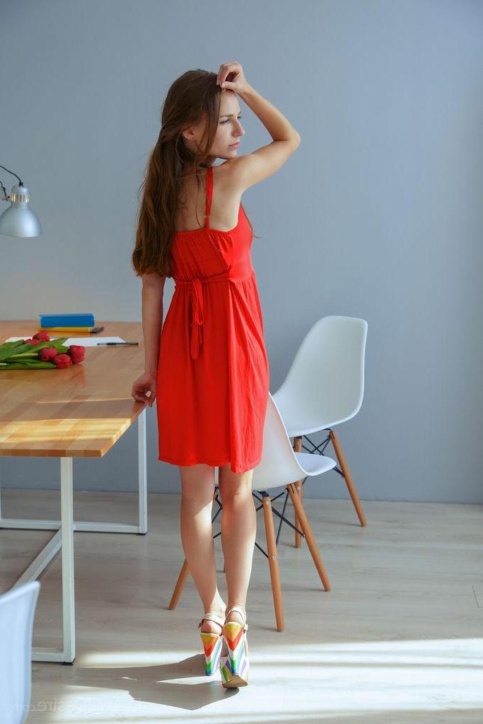 16P Beautiful girl Sofi Shane lifts her dress dress and plays with herself in "EXAM"