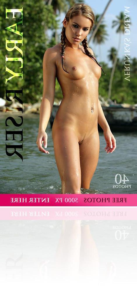 17P Pictures of nude teen model Verunka's Dreams naked on a beach