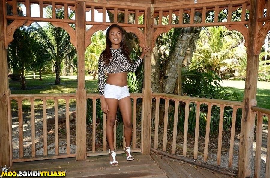 20P Busty ebony babe Sierra enjoys a big dick deep inside of her pussy