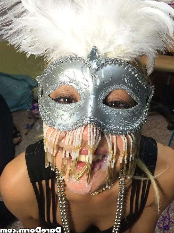 12P Hot college coeds put on masks and fuck each other in the dorm