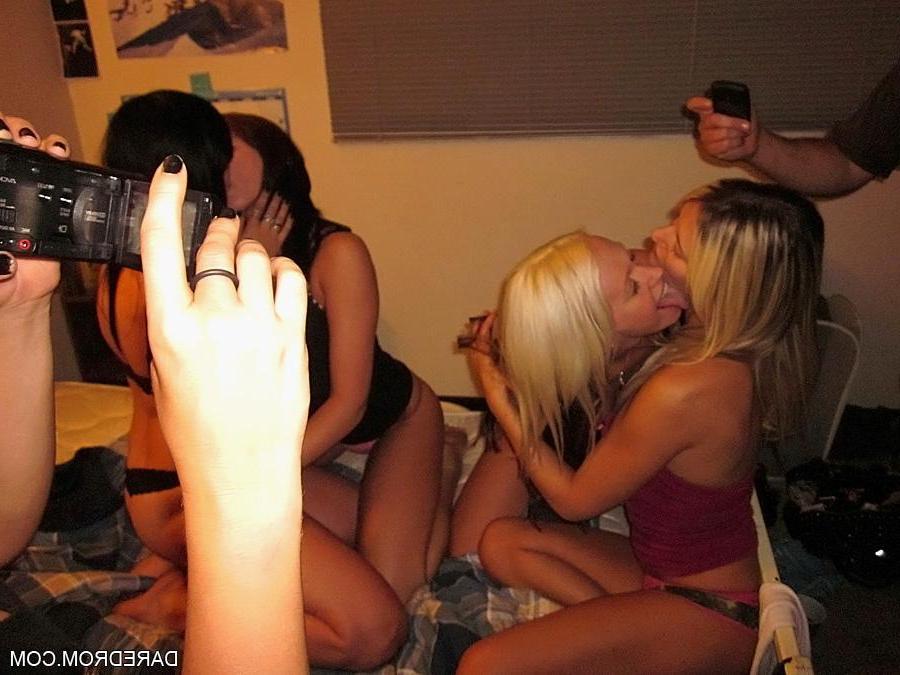 12P Hot college coeds go wild at a dorm party