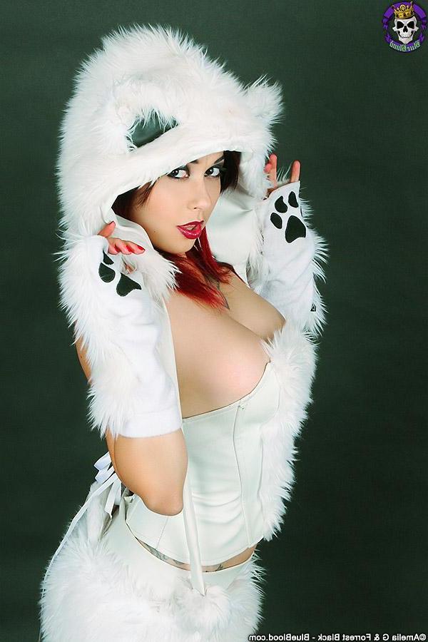 15P Furry Fantasy Girl With Amazing Tits Plays Polar Bear