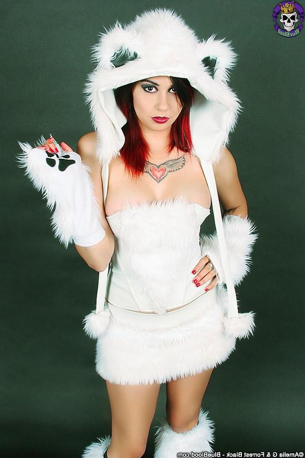15P Furry Fantasy Girl With Amazing Tits Plays Polar Bear