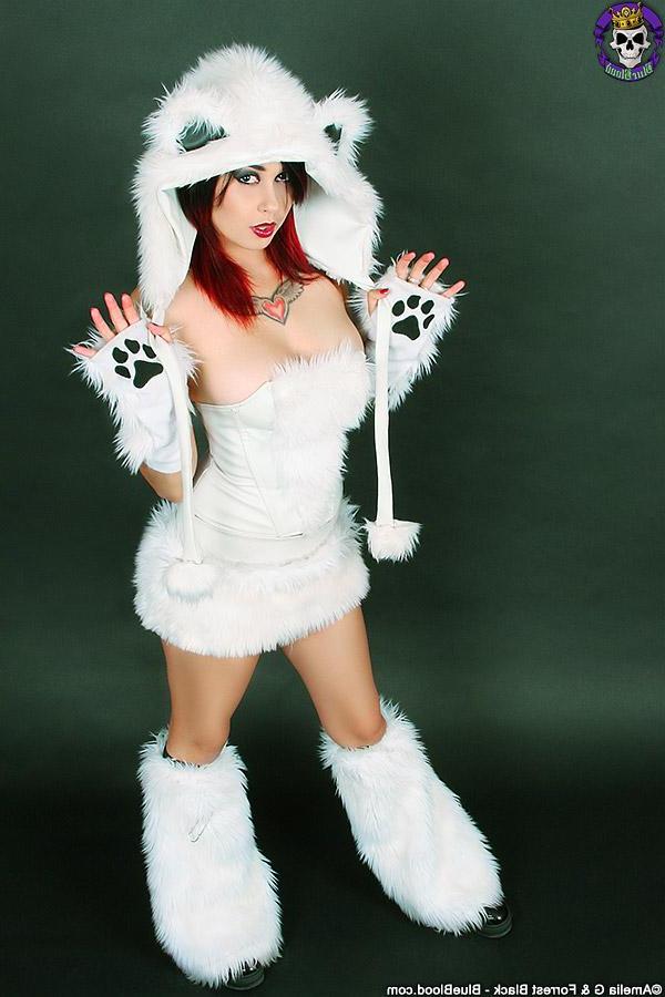 15P Furry Fantasy Girl With Amazing Tits Plays Polar Bear