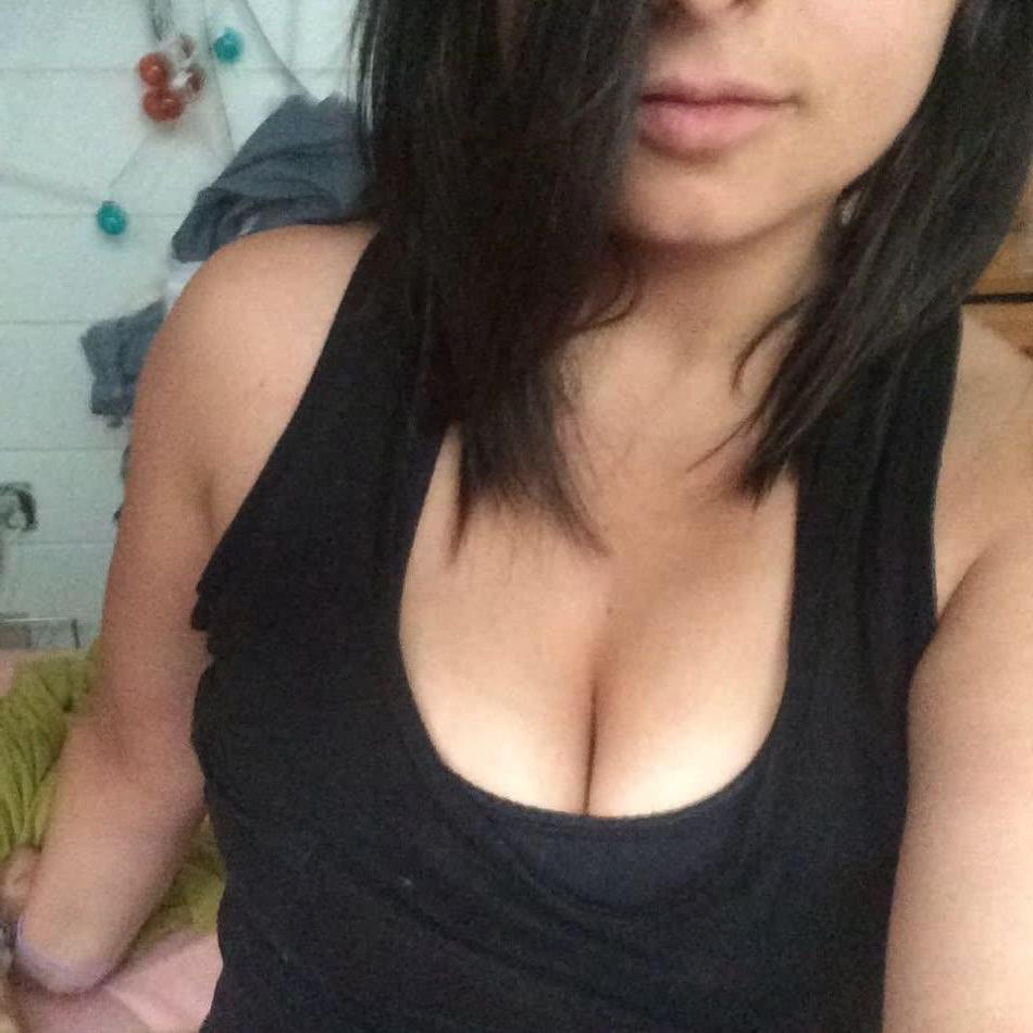 14P Hot big-tittied girlfriend displays her pierced juggs