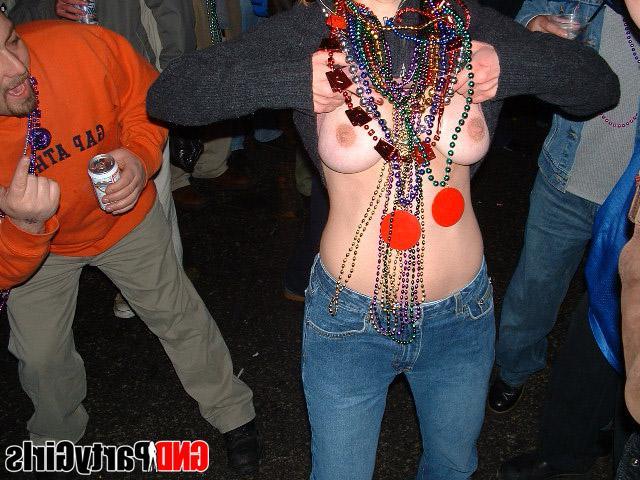 12P Drunk girls love to flash their tits for beads at Mardi Gras