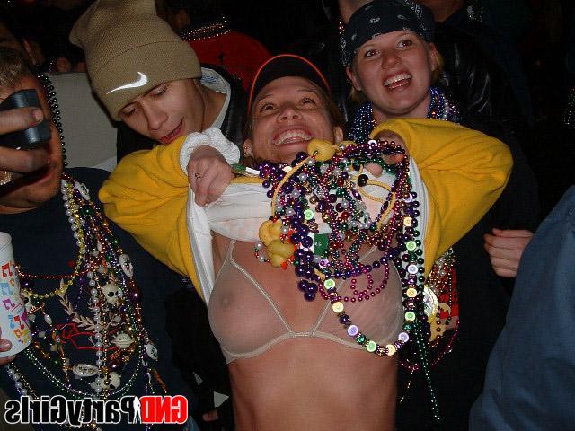 12P Drunk girls love to flash their tits for beads at Mardi Gras