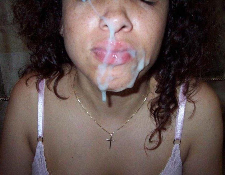 15P Pictures of slutty girlfriends drowning in jizz