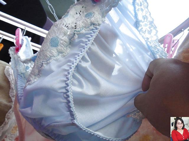 25P Nylon panties on clotheslines