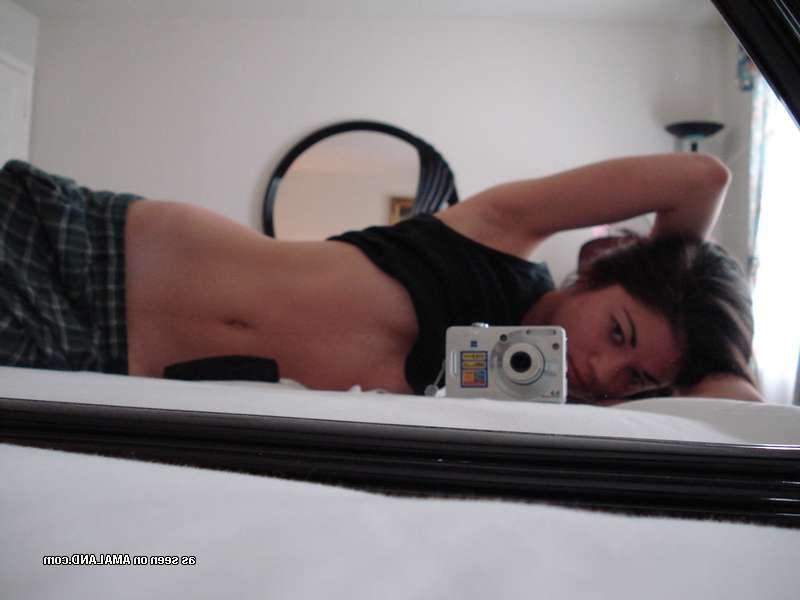15P Compilation of a brunette chick flashing her round breasts