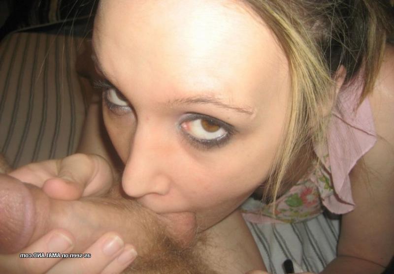 15P Horny amateur chick licking and sucking on a stiff dick