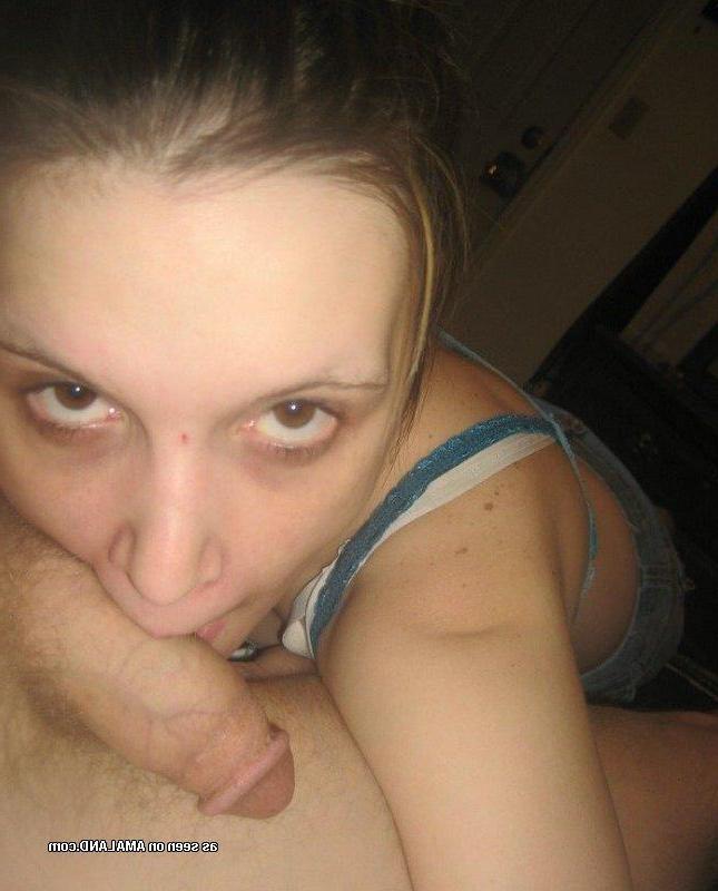 15P Horny amateur chick licking and sucking on a stiff dick