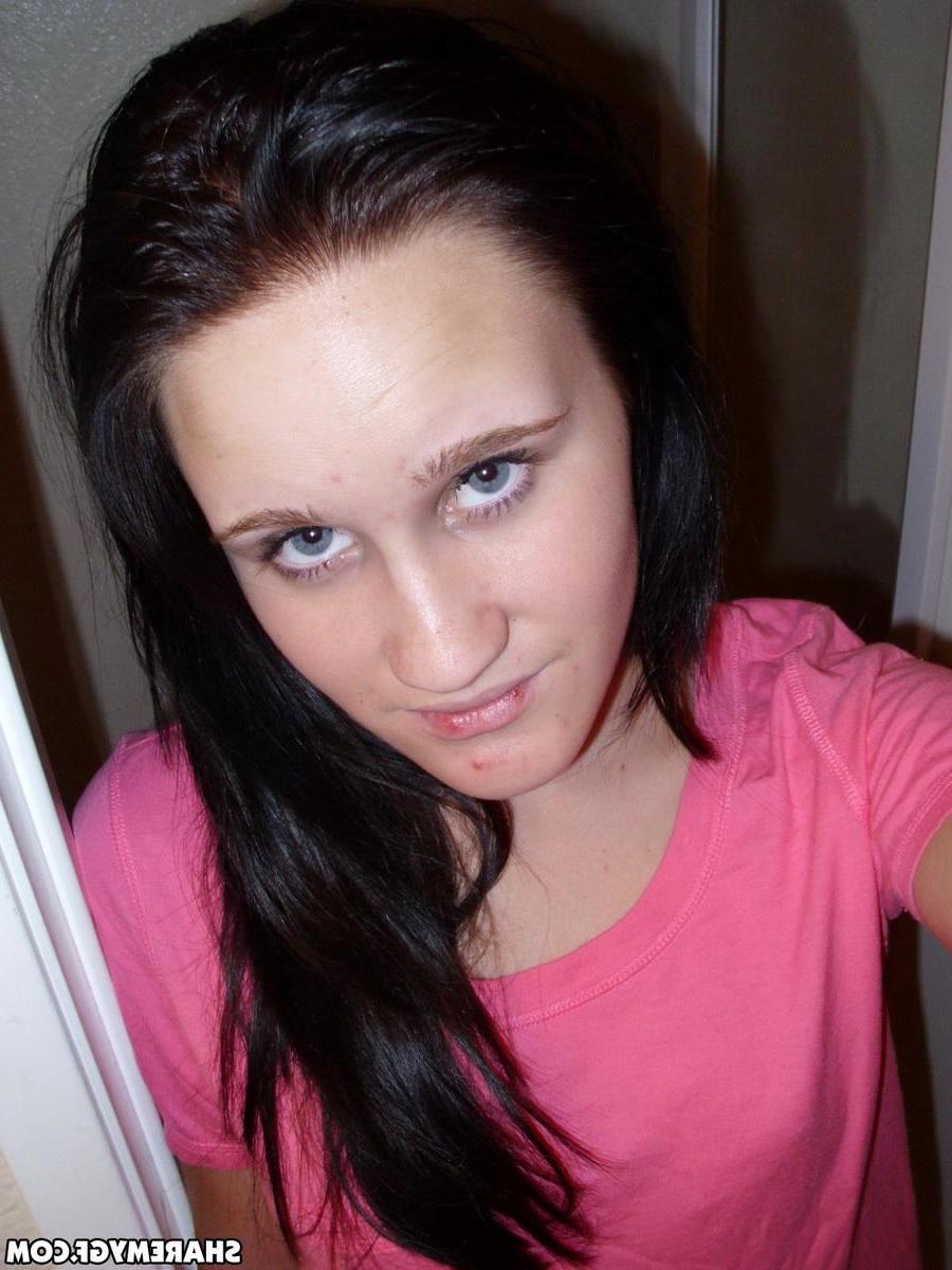 12P Horny teen girlfriend takes selfshot pictures of her boobs and pussy