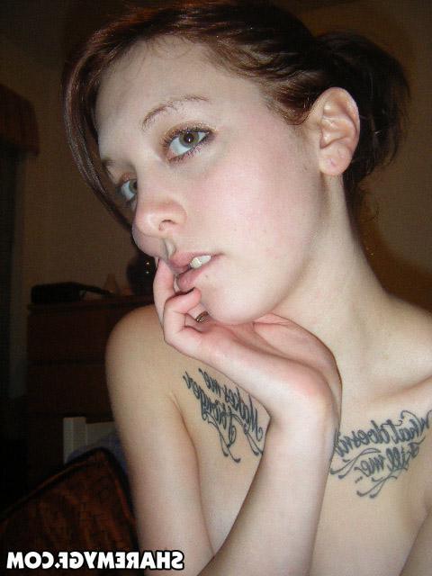 20P Sexy brunette girl takes pics of herself in her socks