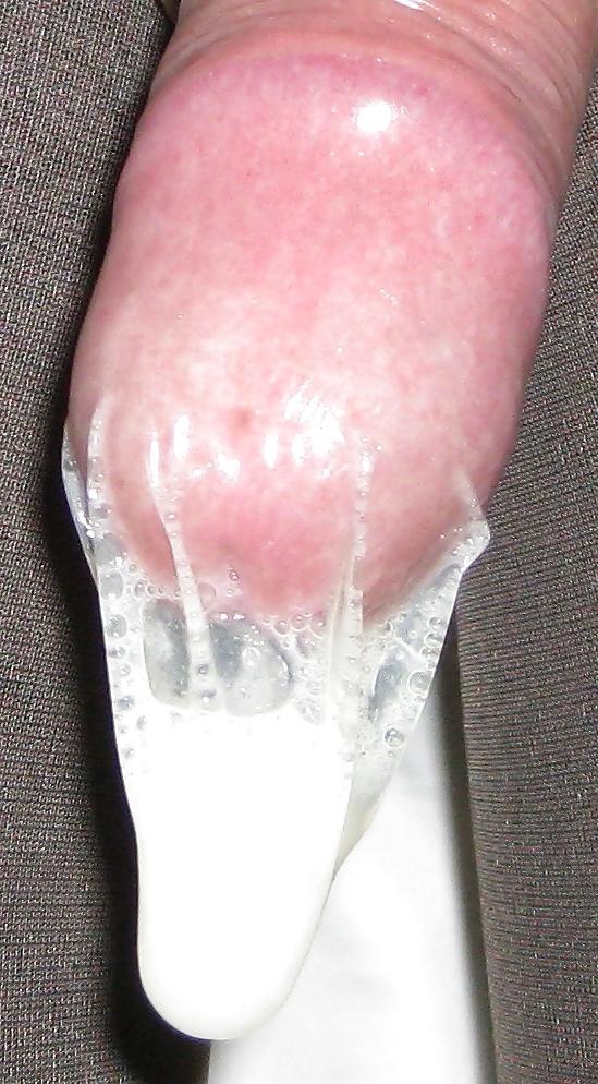 14P 2 pairs of pantyhose tights and condom full of cum