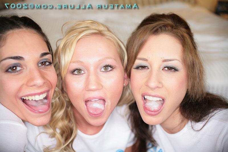 16P Three super hot teens suck cock and swallow a load