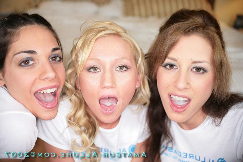 16P Three super hot teens suck cock and swallow a load