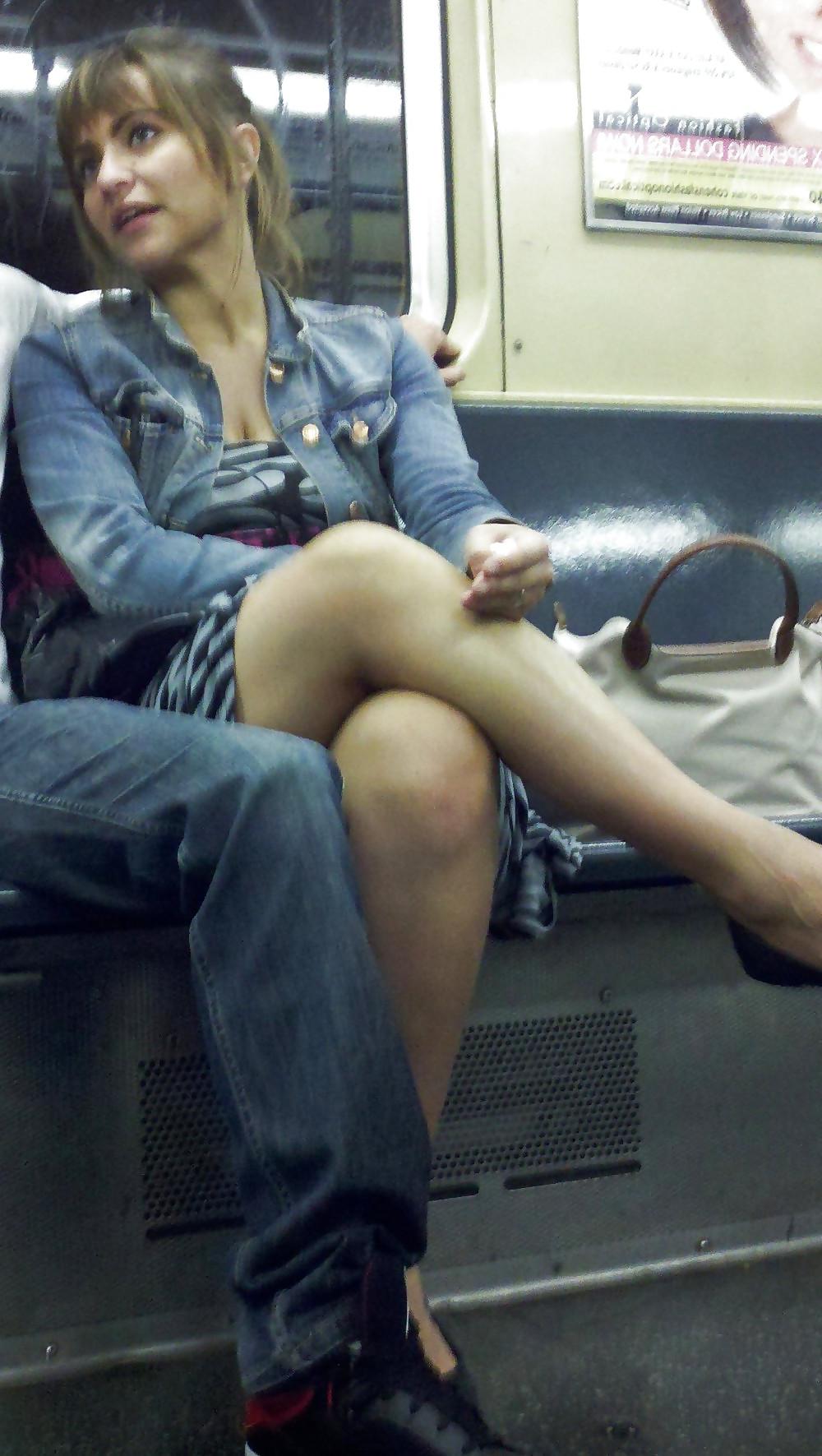 11P New York Subway Girls Compilation 1 - Legs and Thighs