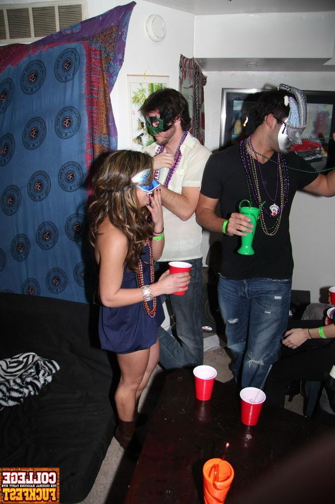 12P Awesome mardi gras party with plenty of super hot teen whores