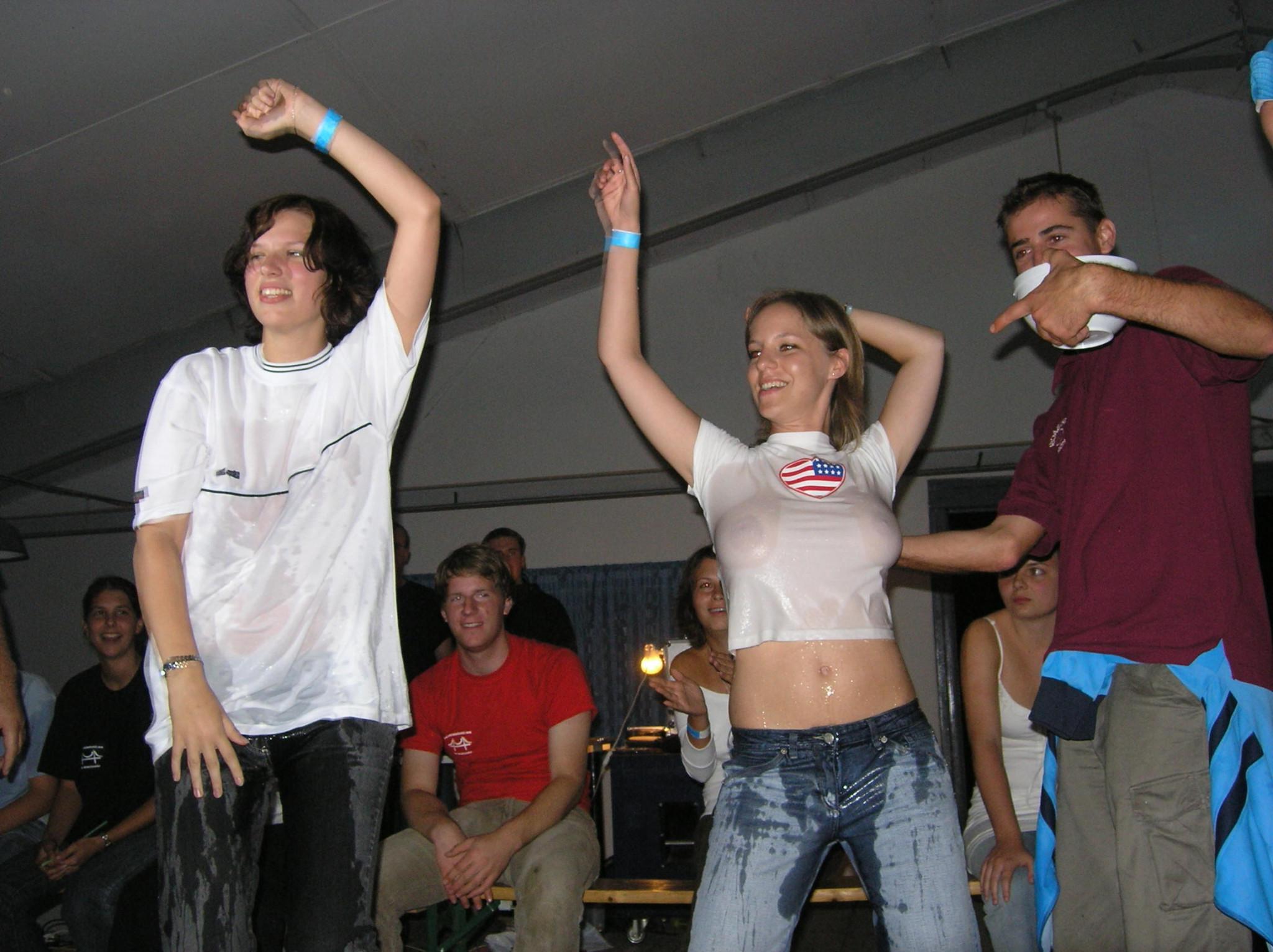 15P Real college party girlfriends fucking