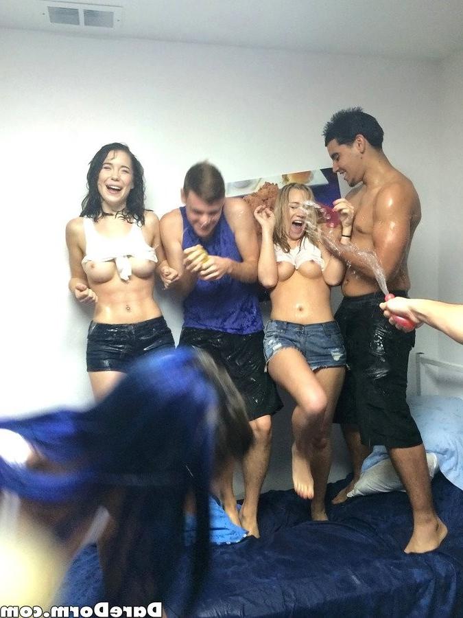 12P Dorm wet tshirt contest with group fucking