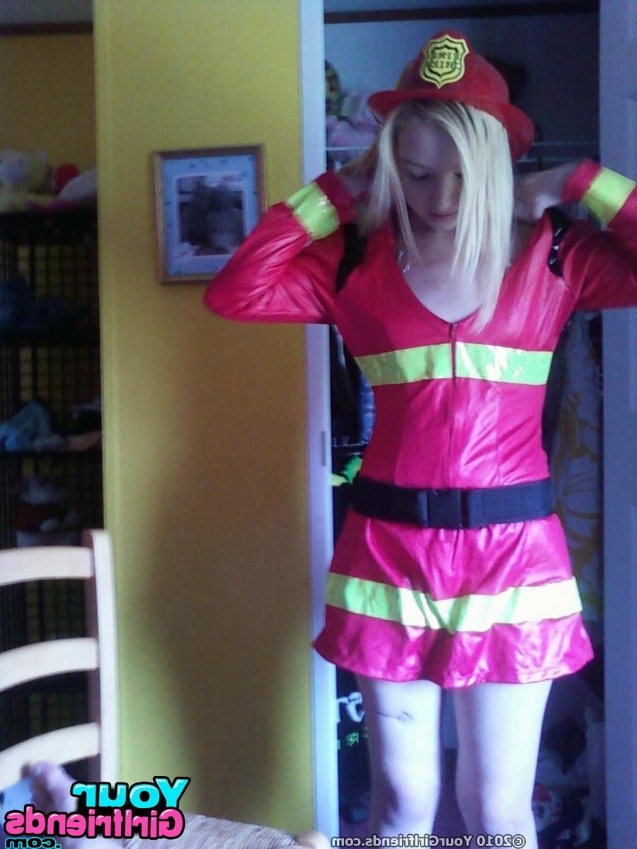 11P Girl plays dressup while her guy snaps naked teen pics of her.