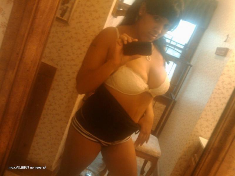 10P Hot photo compilation of a naughty black chick flashing her huge tits