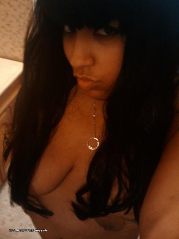 10P Hot photo compilation of a naughty black chick flashing her huge tits