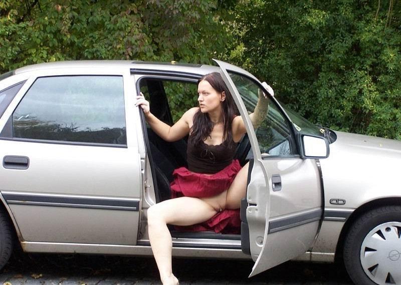12P amateur ladies posing on their cars and motorcycles