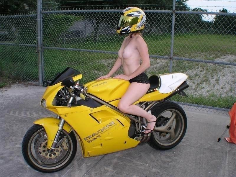 12P amateur ladies posing on their cars and motorcycles