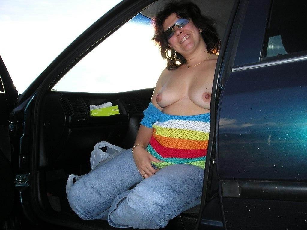 12P amateur ladies posing on their cars and motorcycles