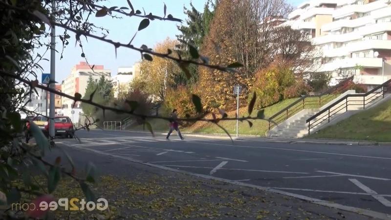 15P Shy girl needs to pee next to a busy road
