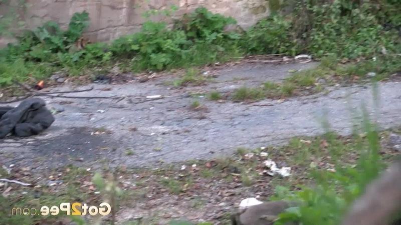 15P Dark haired girl is desperate to piss outside