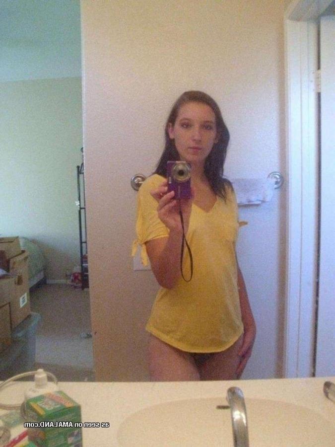 11P Nice collection of a brunette cutie showing her tits