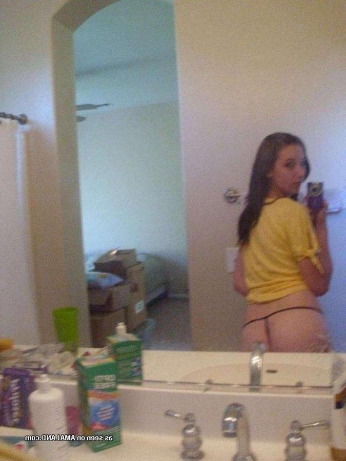 11P Nice collection of a brunette cutie showing her tits