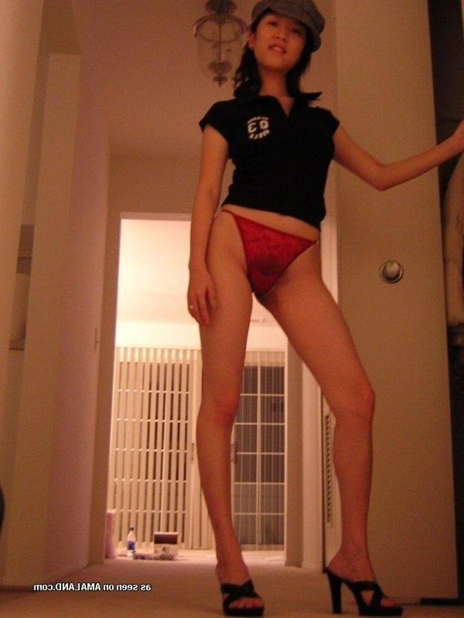 10P Compilation of a Korean cutie in heels and thong panties